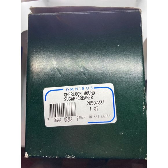 Vintage Sherlock Holmes Dog Hand Painted Ceramic Fitz and Floyd Cream and Sugar - Picture 7 of 8